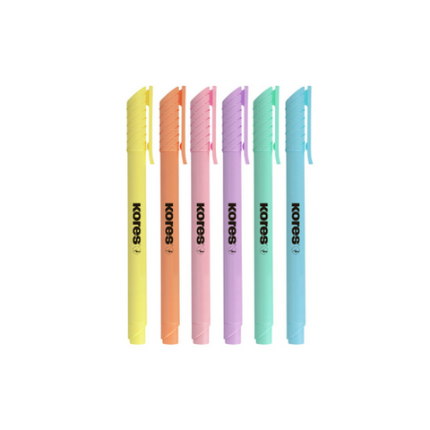 Kores Highlighters HL36246 Slim pkt 6