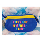 Pencil Bag Quotes Design Bar Blue