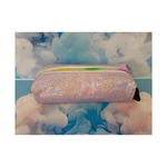 Pencil Bag Glitter Purple 20cm