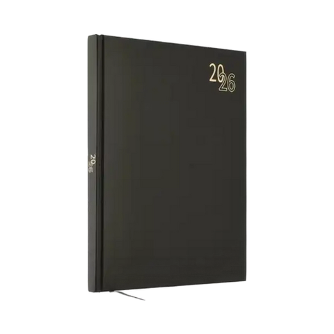 A4 Page A Day Regency Diary Black