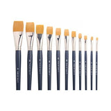 Golden Taklon Flat Paintbrush